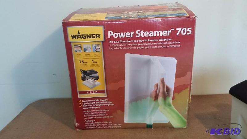 lot 52 image: Wagner 705 128oz Wallpaper Steamer or Grout Cleaner. Customer Return.  Powered on.  Tested Works.