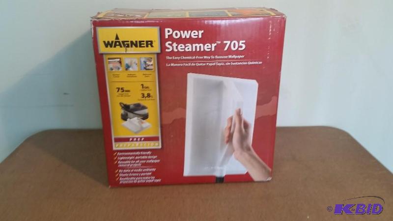 lot 53 image: Wagner 705 128oz Wallpaper Steamer or Grout Cleaner. Customer Return.  Powered on.  Tested Works.