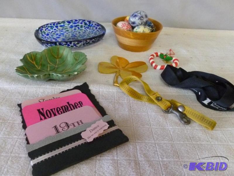 lot 114 image: Lot of decorative items that includes painted...