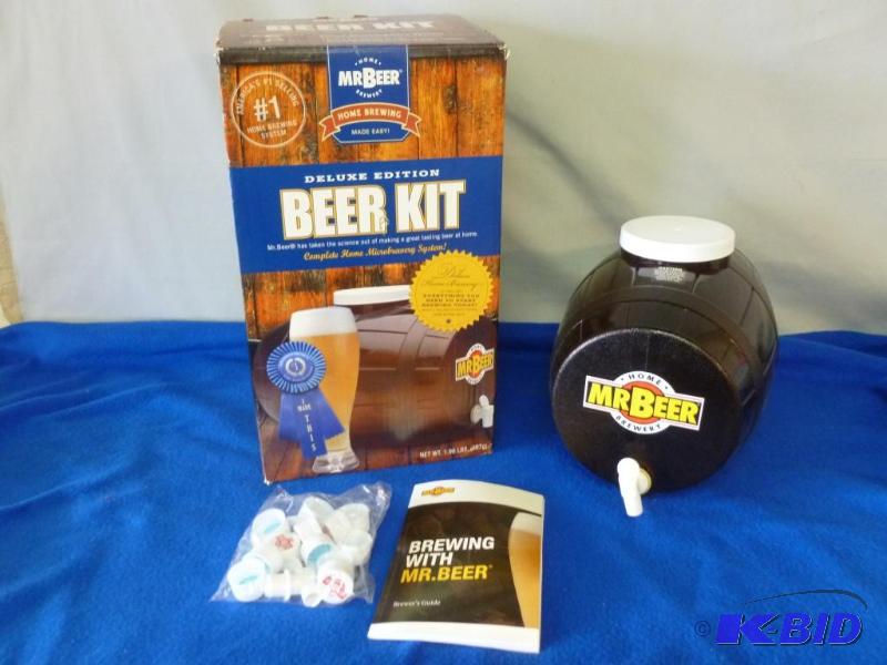 lot 128 image: Mr. Beer deluxe edition beer making kit, come...