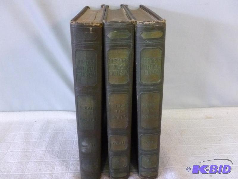 lot 144 image: Lot of three antique books -Buftons Universa...