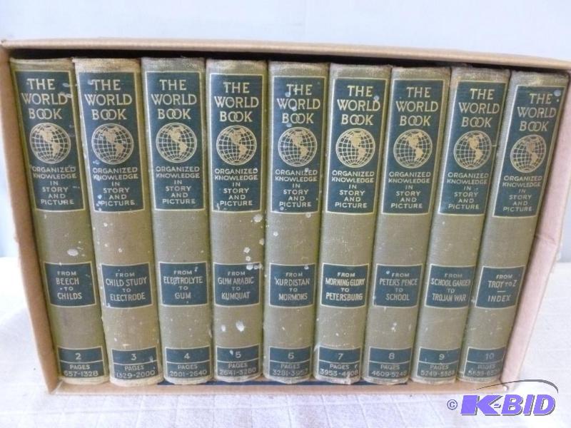 lot 147 image: Antique The World Book, 9 book set - 1926....