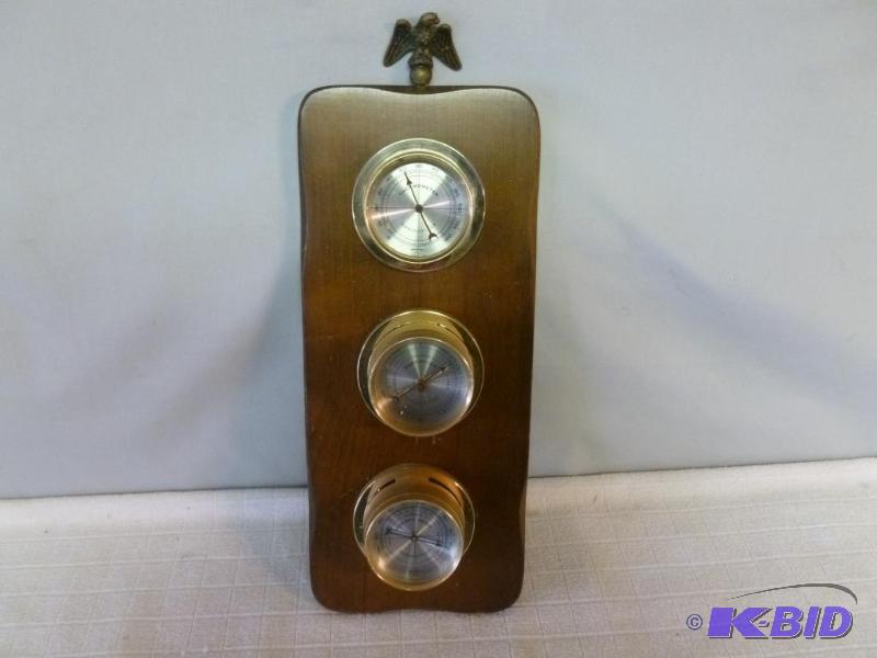 lot 32 image: Vintage Springfield wall weather dial with to...