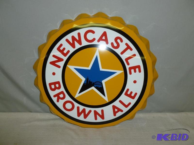 lot 42 image: Large Newcastle Brown Ale metal bottle cap st...