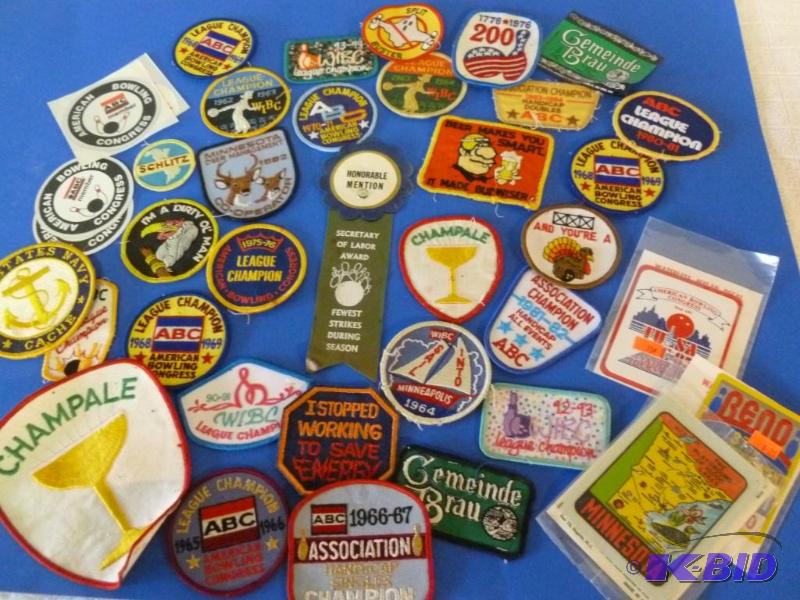 lot 49 image: Large lot of collectible jacket patches that ...