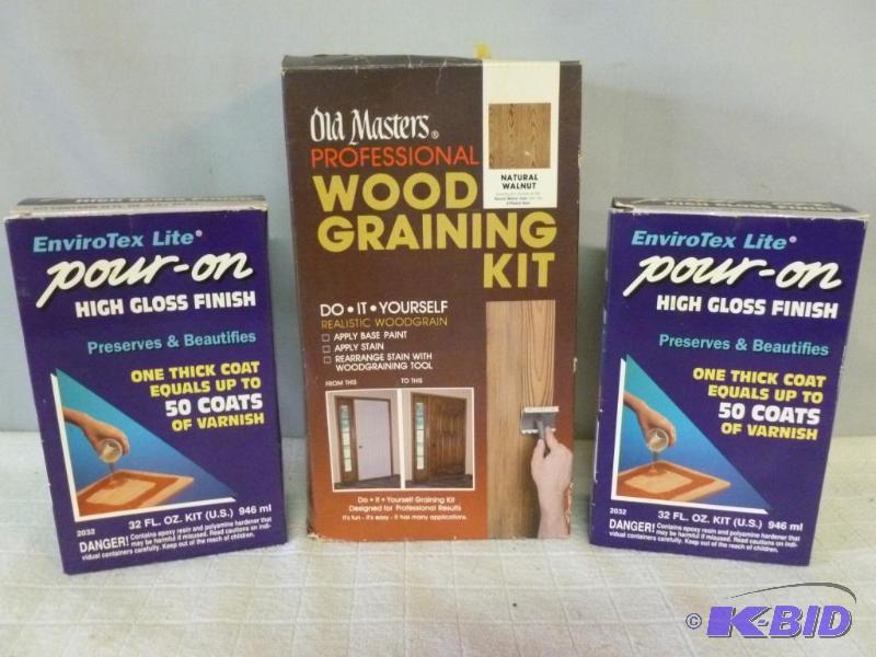 lot 55 image: Lot of two new in the box Envirotex Lite wood...