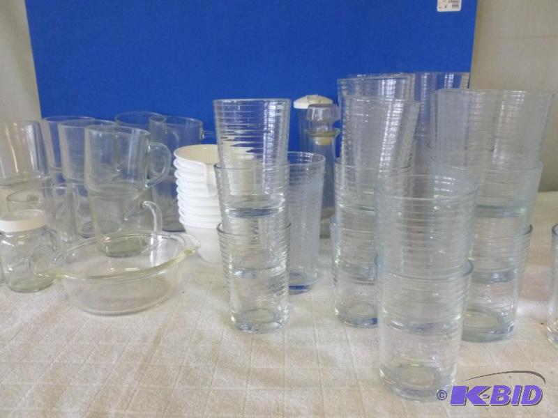 lot 77 image: Large lot that includes several matching glas...