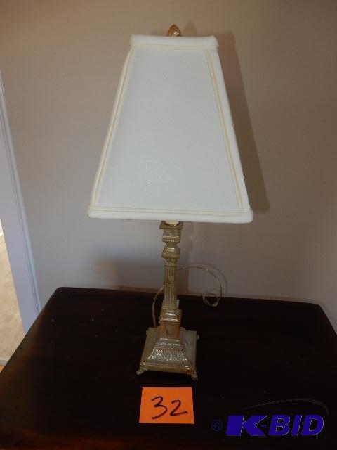 Table Lamp. Simulated Brass base