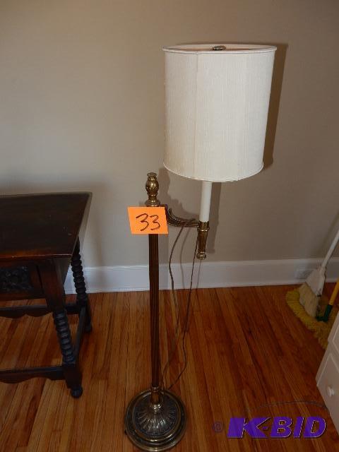 Nice Brass Base Pole Lamp