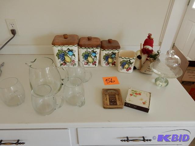 Canister Set and Pitcher and Mugs