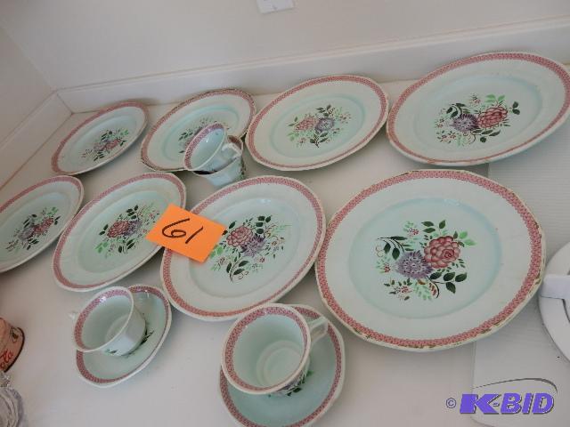 Adams, England, Mandalay Green Dinner plates and coffee cups