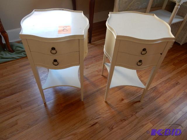 2 Mahogany Night Stands, Painted