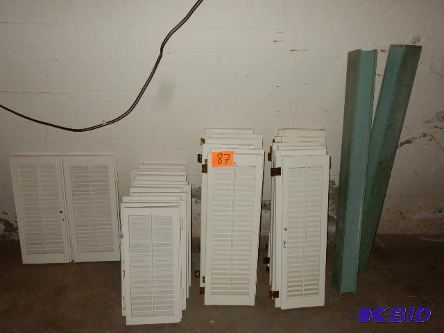 Slatted Shutters, 2 wood Valances