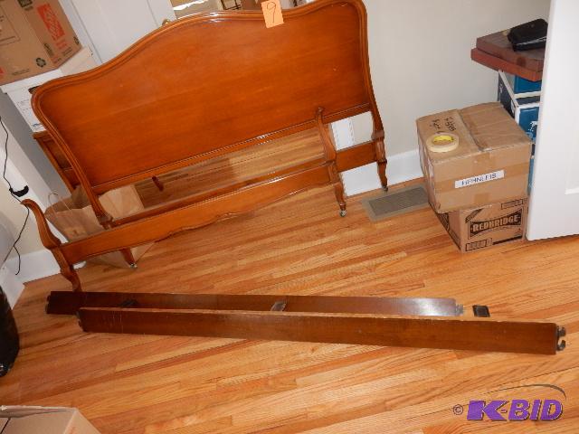 Mahogany Double Bed Headboard and footboard and side rails