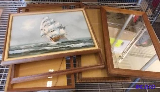 Framed Ship Picture, Mirror, Other Frames...