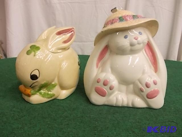 2-Cookie Jars (Rabbits)...