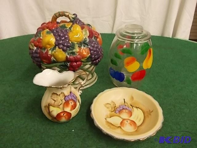 Collection Of Fruit Pattern Dishes...