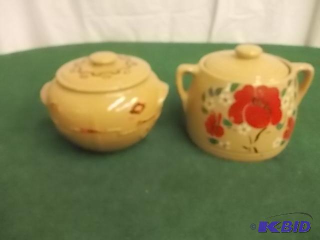 2-Bean Pots With Lids...