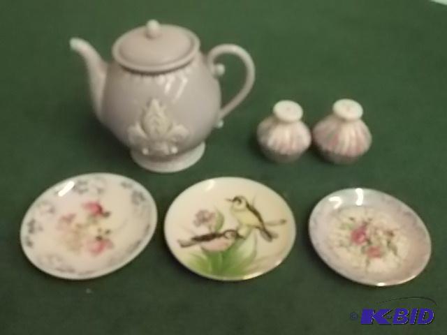 Tea Pot, Fancy Plates, Salt &amp Pepper...