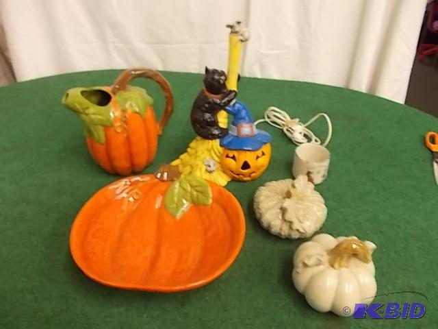 Pumpkin Bowl &amp Pitcher, Other Halloween R...