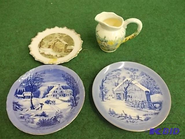 Currier &amp Ives Plates, Pitcher...