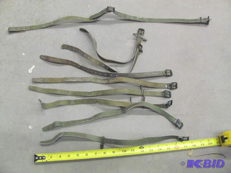 Ten (10) Swedish Military Leather Straps. No ...