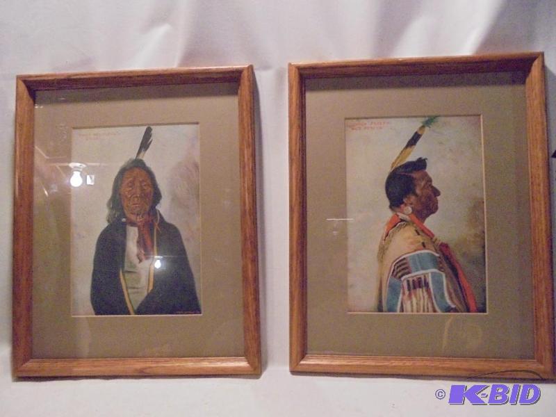 lot 101 image: Pair of EA Burbank 1899 Native prints.  ...