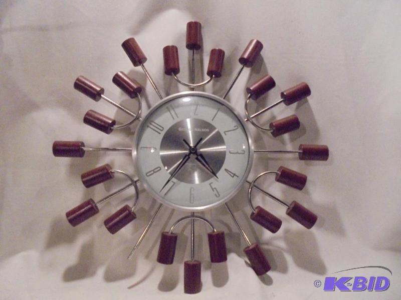 lot 110 image: George Nelson Mid Century battery powered clo...