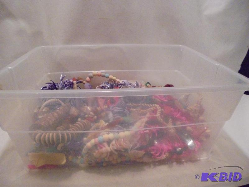lot 113 image: Large bin of vintage costume jewelery....