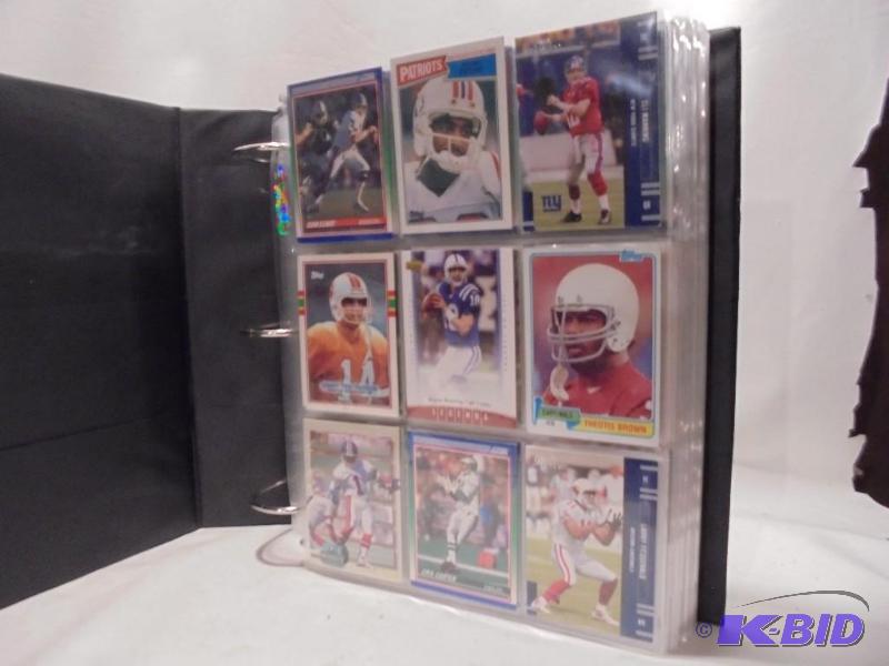 lot 120 image: 3 ring binder of football cards....