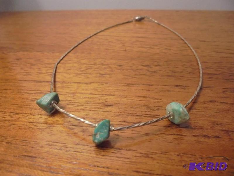 lot 30 image: Sterling Silver and &quotOld Mine" turq...