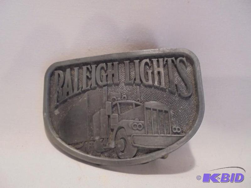 lot 49 image: Vintage Raleigh lights trucker metal belt buc...
