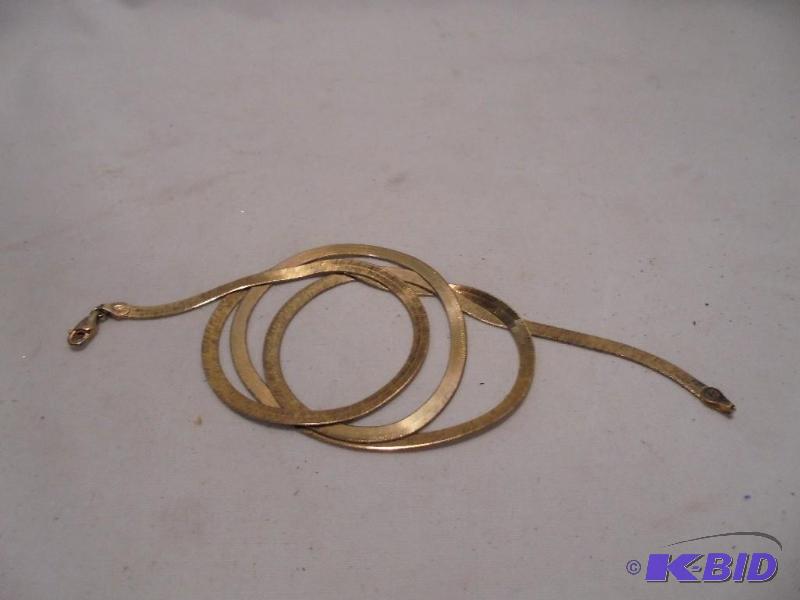 lot 56 image: .925 Sterling Silver herringbone necklace. &n...