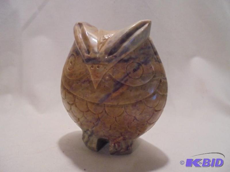 lot 80 image: 6 inch heavy hand carved soap stone from Indi...