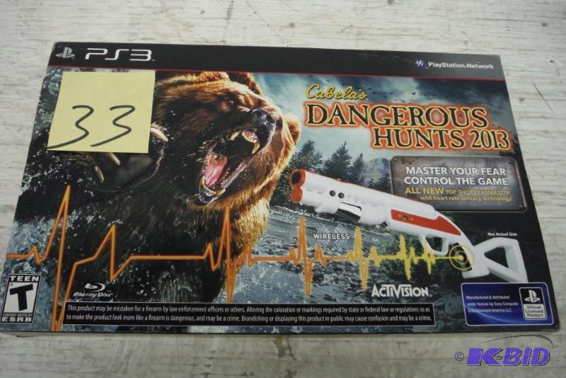 lot 33 image: Cabelas Dangerous Hunts 2013 with Gun - Playstation 3