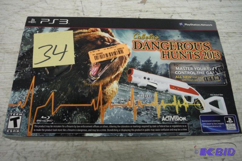 lot 34 image: Cabelas Dangerous Hunts 2013 with Gun - Playstation 4