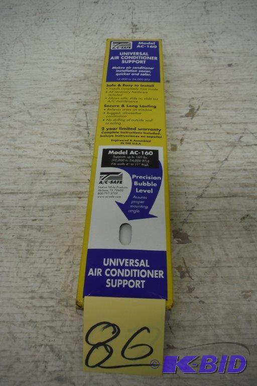lot 86 image: AC Safe AC-160 Universal Heavy Duty Window Air Conditioner Support