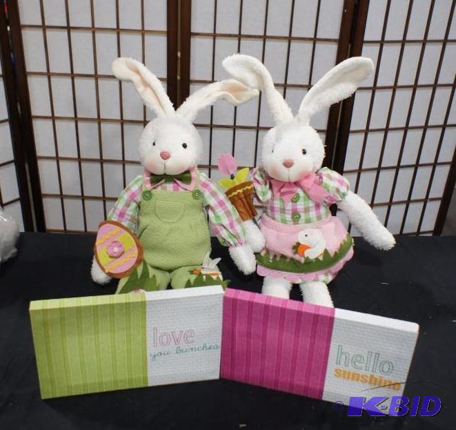 New Boy &amp Girl Stuffed Easter Bunnies &am...