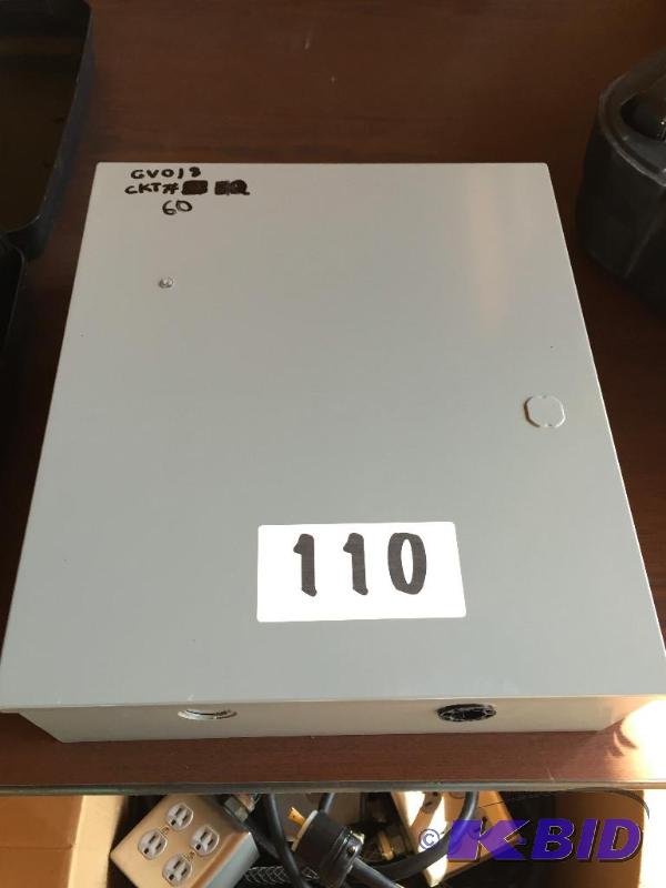 lot 110 image: Electrical box w power supply....