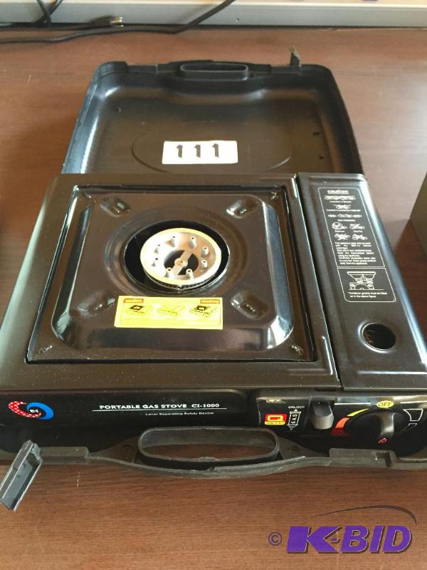 lot 111 image: Portable gas stove....