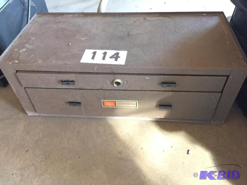lot 114 image: Craftsman 2 drawer tool box....