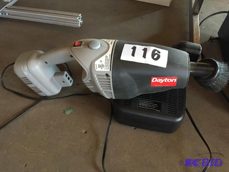 lot 116 image: Dayton cordless hand vacuum with charging bas...