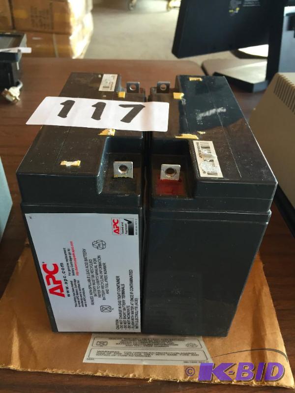 lot 117 image: APC battery back up replacement battery....