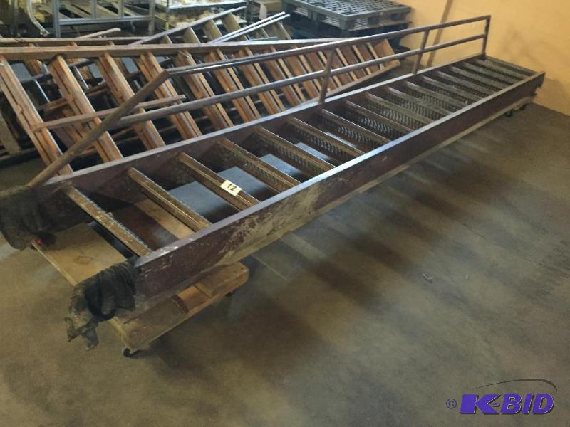 lot 12 image: Metal warehouse  commercial ladder with rail...