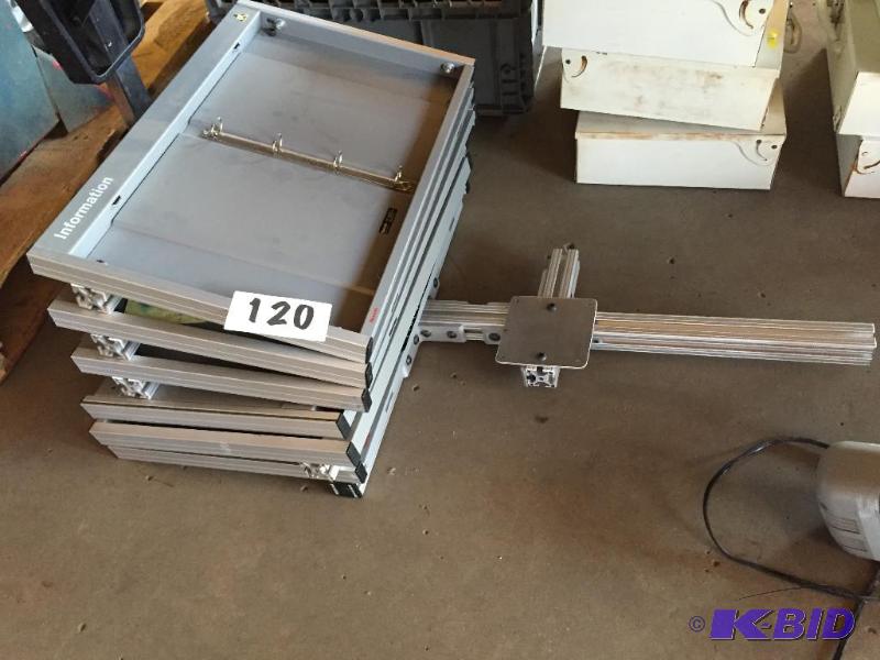 lot 120 image: Information stations w 4-ring binder clips....