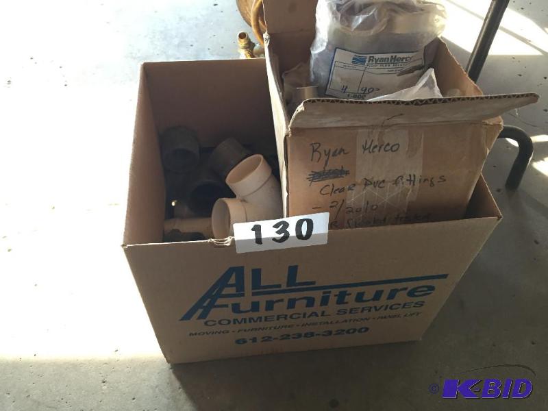 lot 130 image: Misc. lot of PVC fittings....