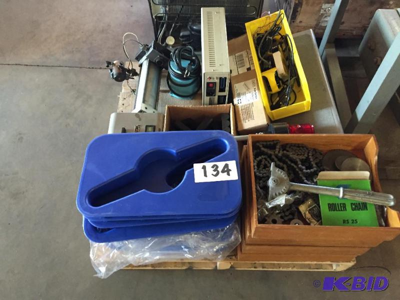 lot 134 image: Pallet lot of misc. parts, tools, and other....
