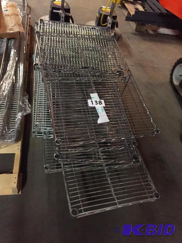 lot 138 image: Lot of Metro style racking shelves....