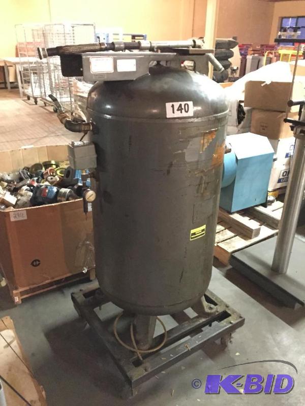 lot 140 image: Dayton 80 gallon air compressor tank....