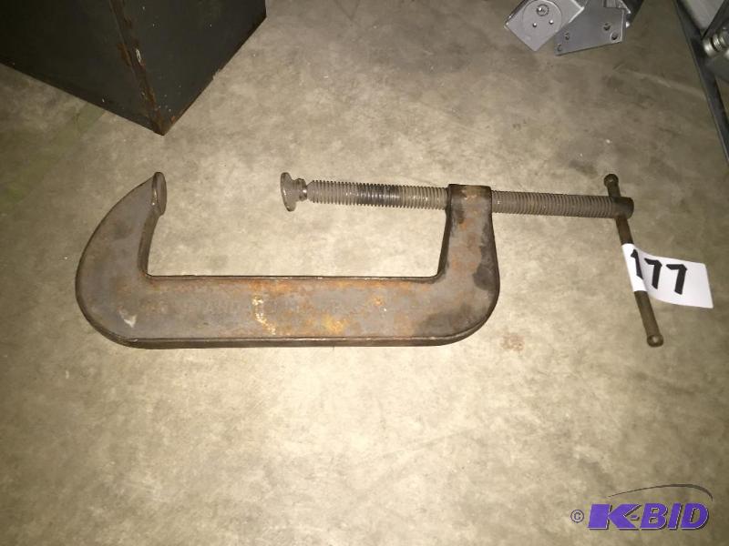 lot 177 image: 10 inch standard C clamp....